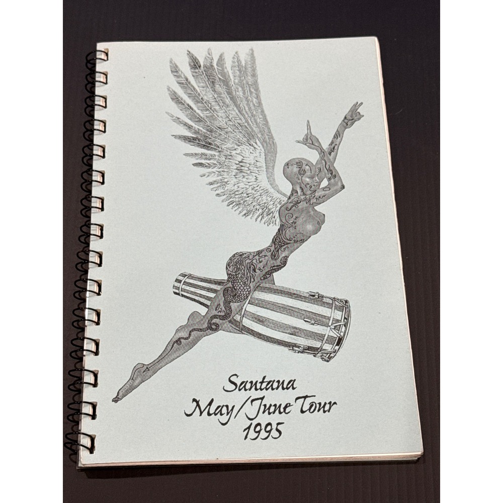Vintage 1995 Santana May/June Tour Itinerary Book Rare Crew Memorabilia